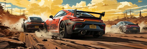 Vector illustration of Need for Speed NFS game