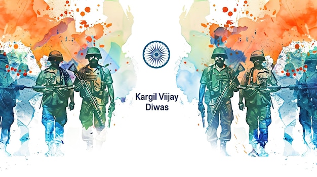 Фото Векторная иллюстрация абстрактной концепции для баннера или плаката kargil vijay diwas 26 july