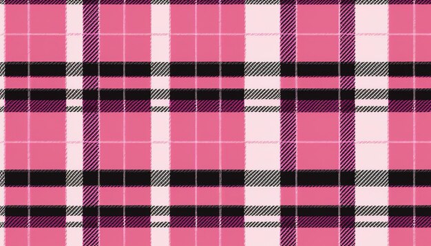 Photo vector illustration of pink tartan plaid a seamless pattern