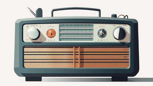 Vector Illustration Of Radio In Versatile Colors For Modern Or M