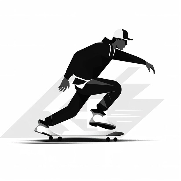 Photo vector illustration skateboarder