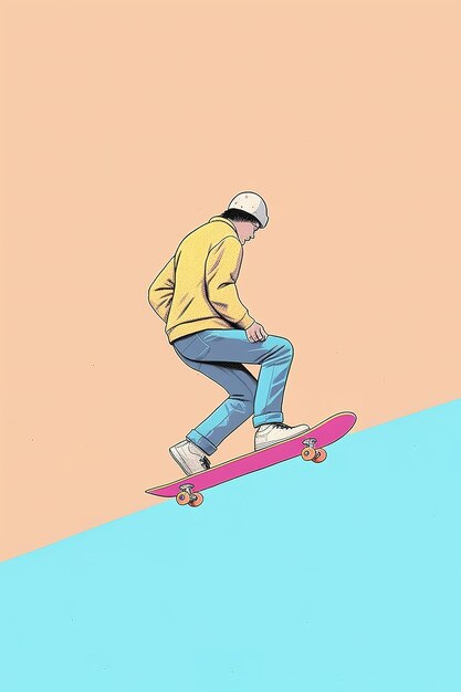 vector illustration skateboarder