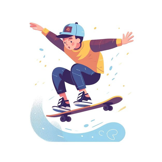 vector illustration skateboarder