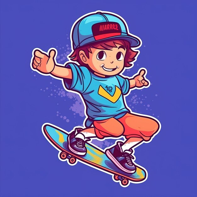 vector illustration skateboarder