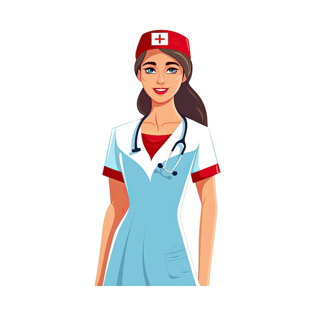 Vector illustration of two female Nurses