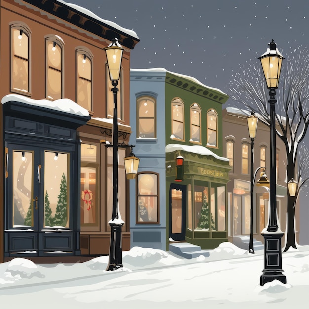 Vector illustration of a winter environment