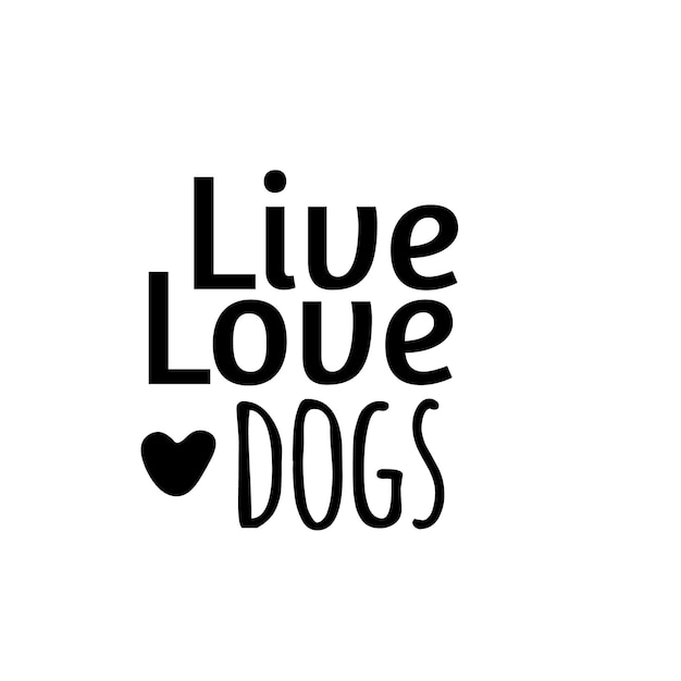 Photo vector illustration with retriever silhouette and lettering words dog lover