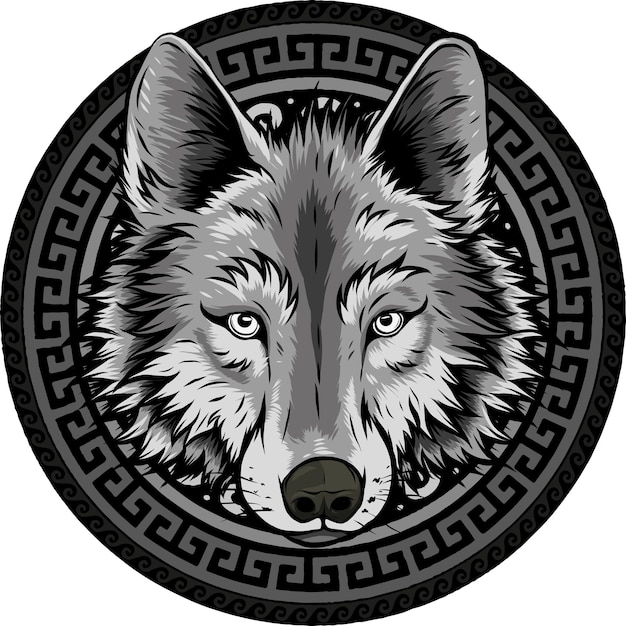 Photo vector illustration of wolf head