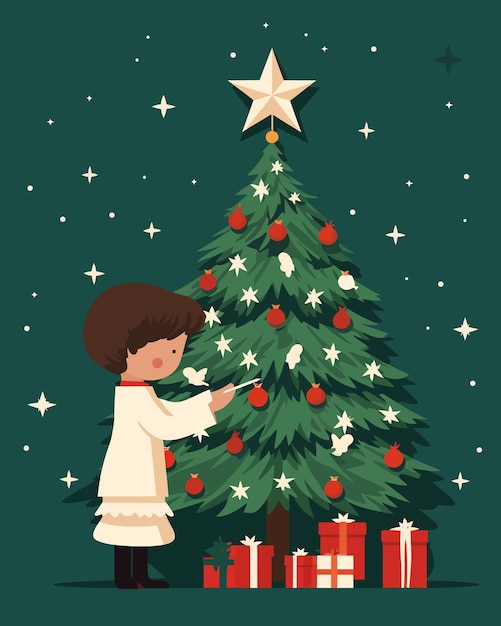 Vector image about Christmas day