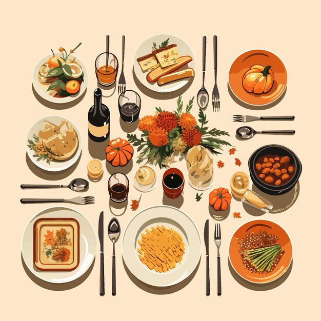 Vector image about Thanksgiving day