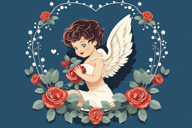 vector image of a cupid Ai generated