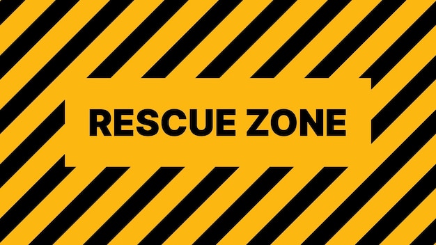 Photo vector image sticker for rescue operations rescue zone area mark warning note alert sticker