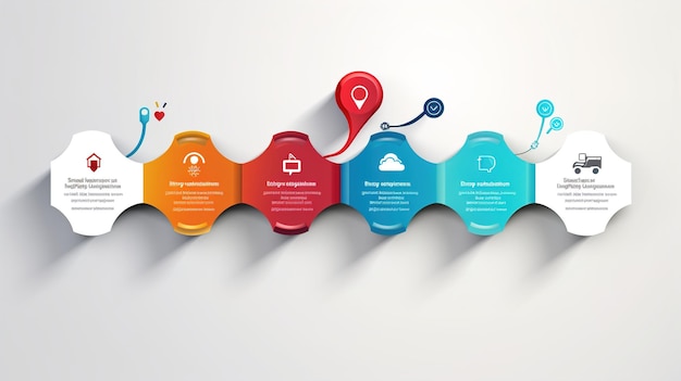 Photo vector infographic label design template with icons and 4 options or steps can be used for process diagram presentations workflow layout banner flow chart info graph