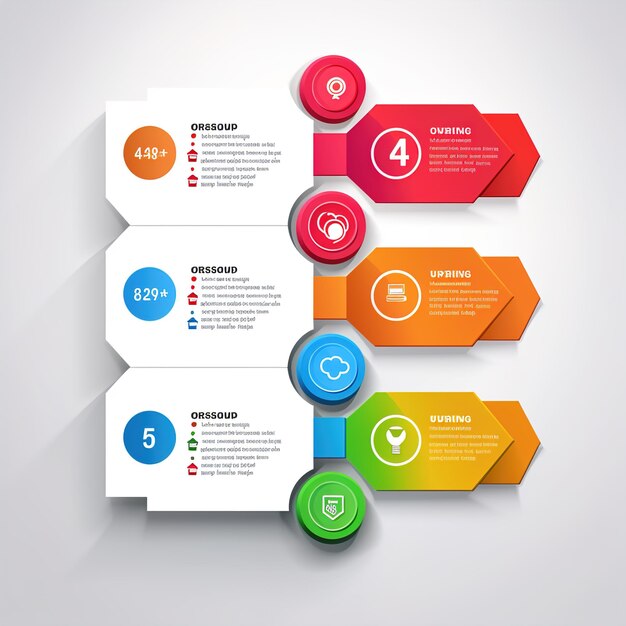 Foto vector infographic label ontwerp sjabloon met pictogrammen en 4 opties of stappen kan worden gebruikt voor proces diagram presentaties workflow lay-out banner flow chart info grafiek