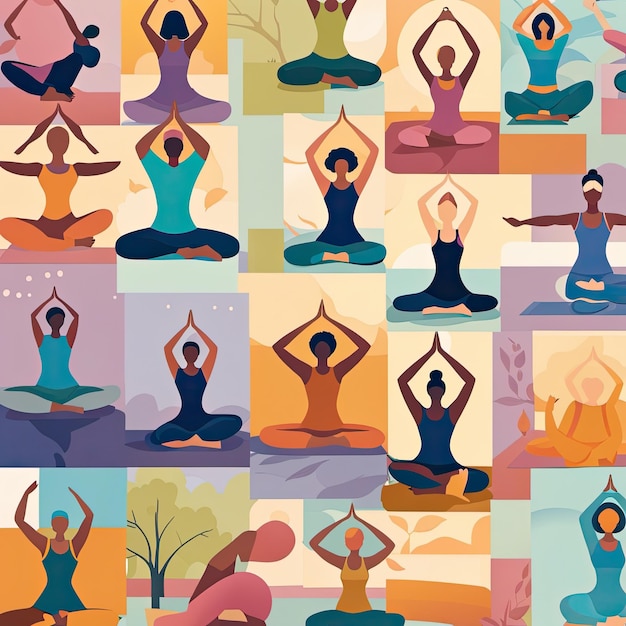 Vector international yoga day