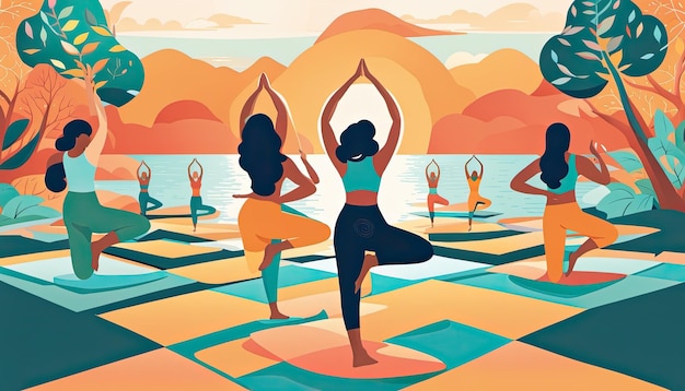 Vector international yoga day