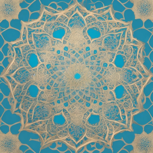 Фото Векторный исламский стиль декоративная форма мандалы красивый дизайн фона