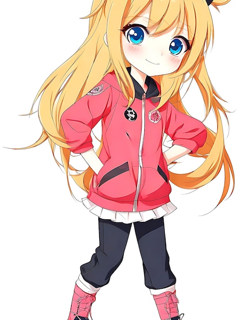 Vector jong meisje animestyle karakter vector illustratie ontwerp manga anime meisje ai gegenereerd