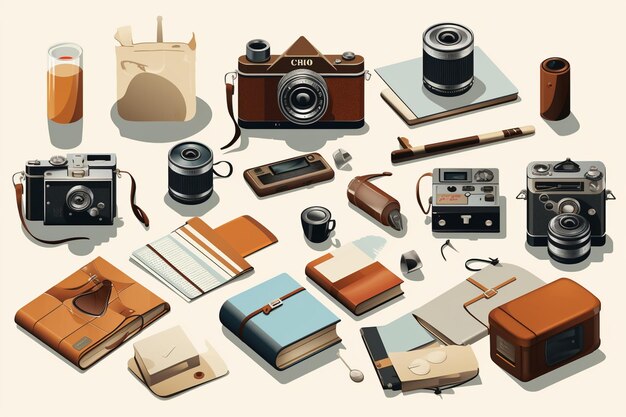 vector journalist collection illustration