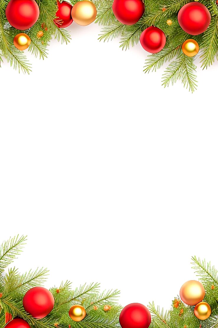 Foto vector kerstframe realistische compositie gegenereerd door ai