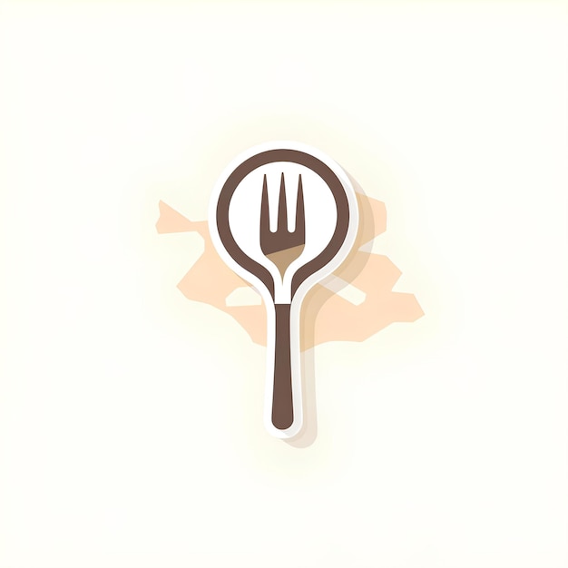 Photo vector kitchen spoon fork icon illustration