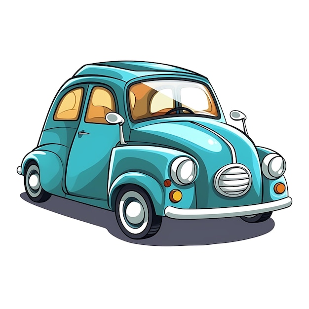 Vector kleine cartoon auto op verkochte kleur kinderen vector illustratie