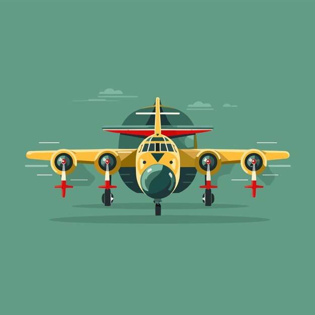 Vector kunst illustratie van vliegtuigen hoge resolutie kleurrijke gemakkelijk gecombineerd