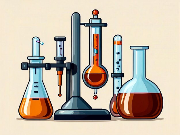 vector Laboratory instruments with medicines isolated