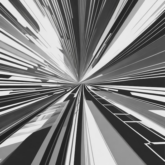 vector linear speed lines in black and white comic style background