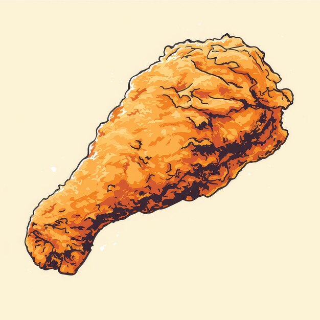 Photo vector logo of chicken piece illustration