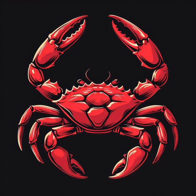 Vector Logo of Crab Illustration