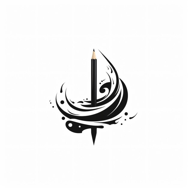 Foto logo vettoriale dell'istruzione in stile minimalista in nero