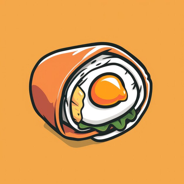 Vector Logo of Egg Roll Illustration