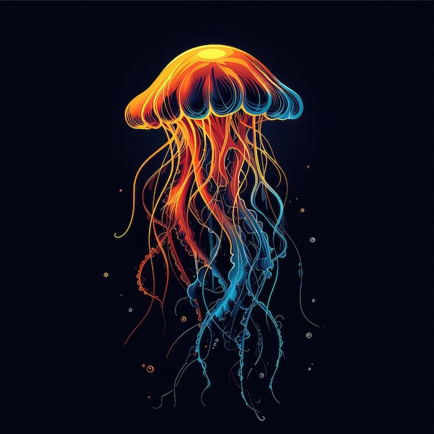 Vector Logo of Jellyfish Illustration