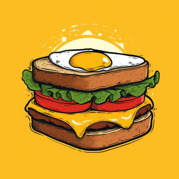 Vector logo of sandwich illustration