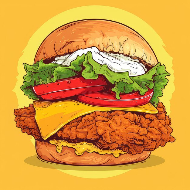 Vector logo van Burger illustratie