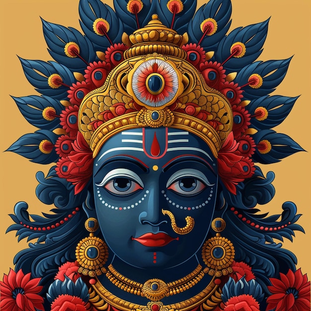 Photo vector lord jagannath for balabhadra and subhadra