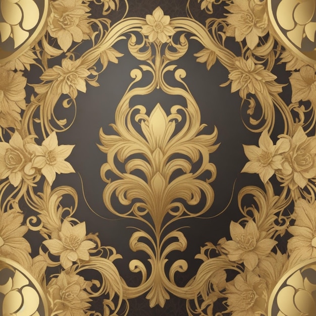 vector luxury golden ornamental floral frame background