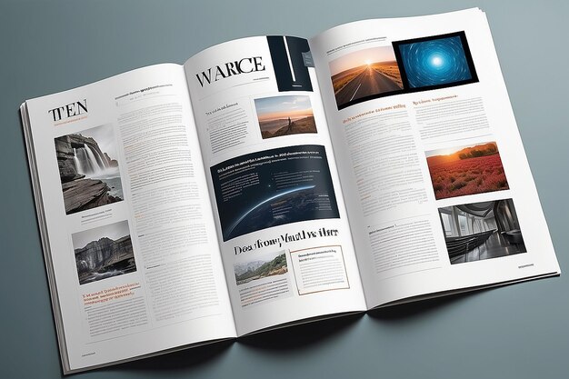 Vector Magazine Layout Design