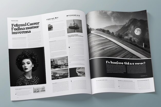 Vector Magazine Layout Design