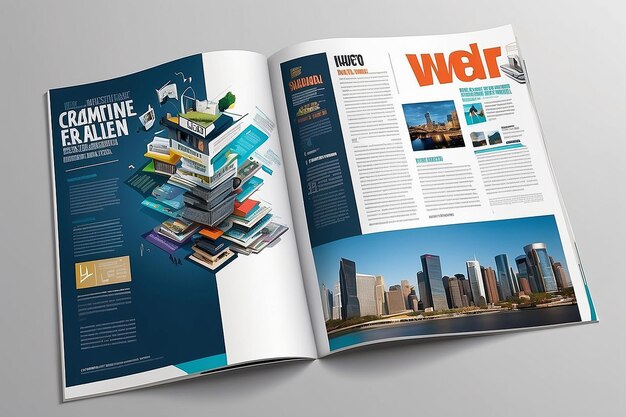 Vector Magazine Layout Design