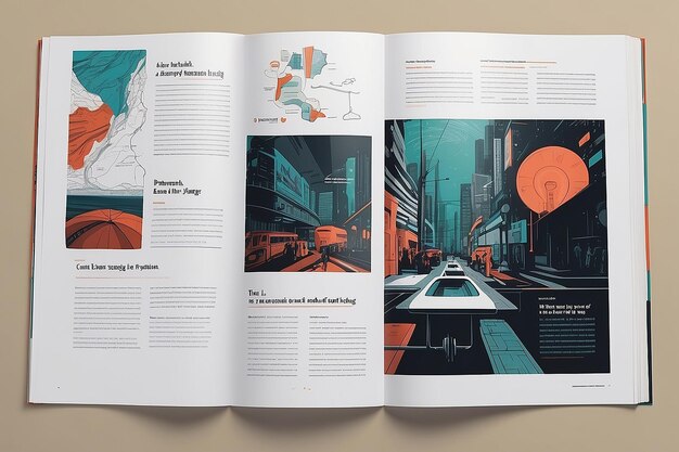 Foto vector magazine layout ontwerp