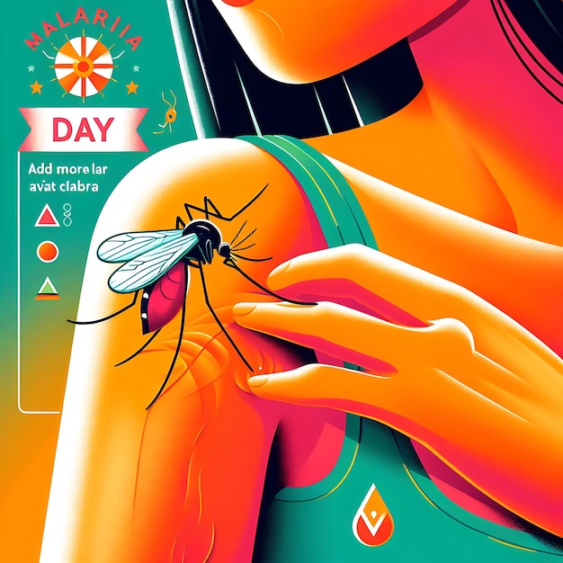 Photo vector malaria mosquito a poster for day and day may day with a