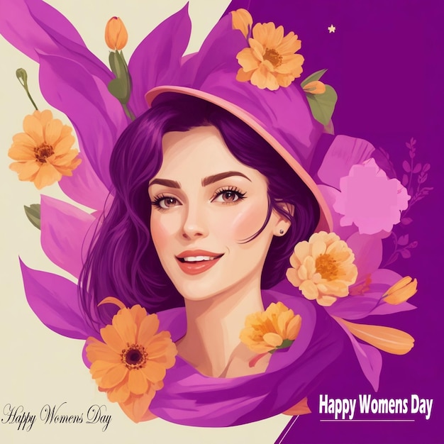 ベクトル 3 月 9 日国際幸せな女性の日のバナー