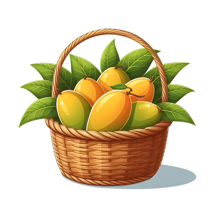 Vector met de hand getekende Mango-illustratie