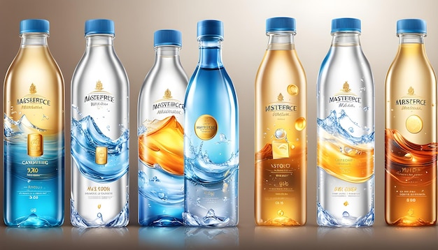 vector mineral water bottle promotion