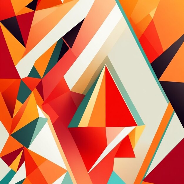 vector modern abstract triangle and lines composition background