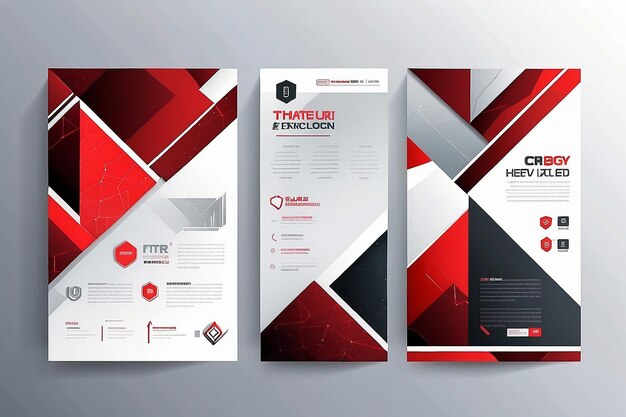 Vector modern brochure technology design flyer with futuristic hexagon background