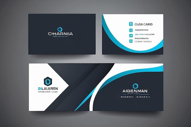 Vector modern clean business card template Flat design