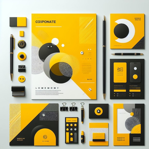 Vector modern corporate identity template High quality design element
